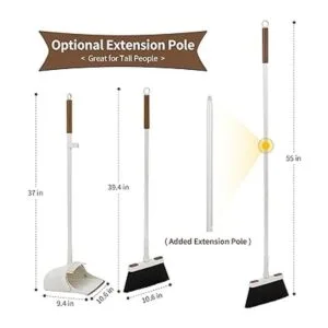 Jekayla Juego de escoba y recogedor para el hogar con_2