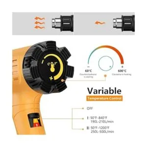 Pistola de calor SEEKONE Kit de de calor de aire_2