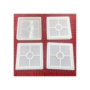 4 moldes de posavasos de silicona moldes cuadrados de