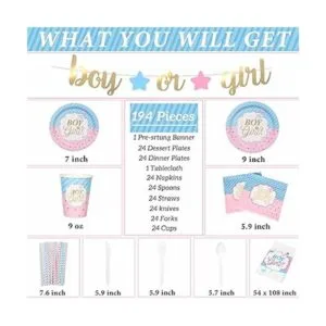 DECORLIFE Los suministros de fiesta de revelación de_2