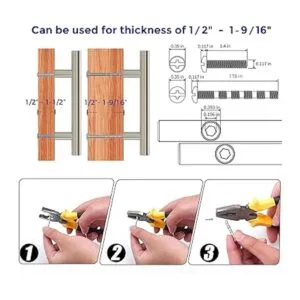 Ravinte Tiradores para gabinetes de 5 pulgadas de acero_4