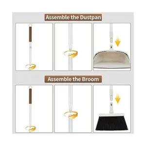 Jekayla Juego de escoba y recogedor para el hogar con_3