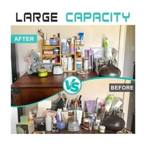 Organizador de almacenamiento de cosméticos de bambú de_5