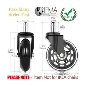 Ruedas giratorias para silla de oficina repuesto de_3