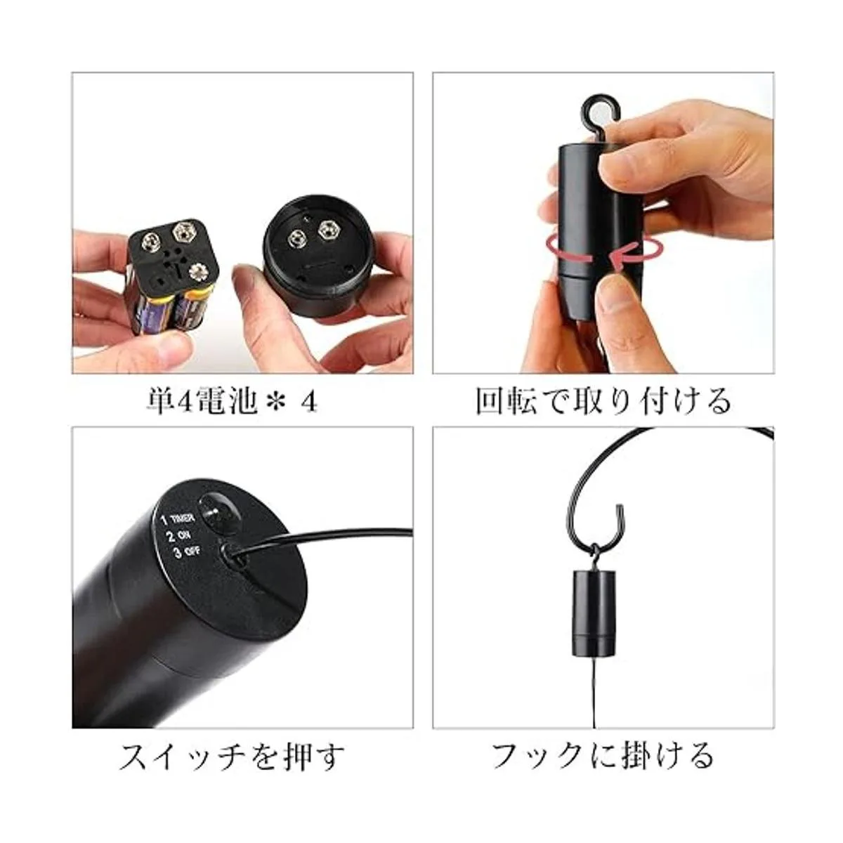 JHY DESIGN Lámpara colgante funciona con pilas ideal_5