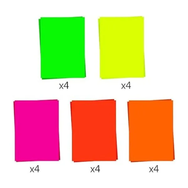 20 hojas de papel de neón que brillan en la oscuridad_3
