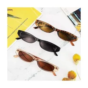 3 pares de lentes de sol rectangulares estilo retro_4