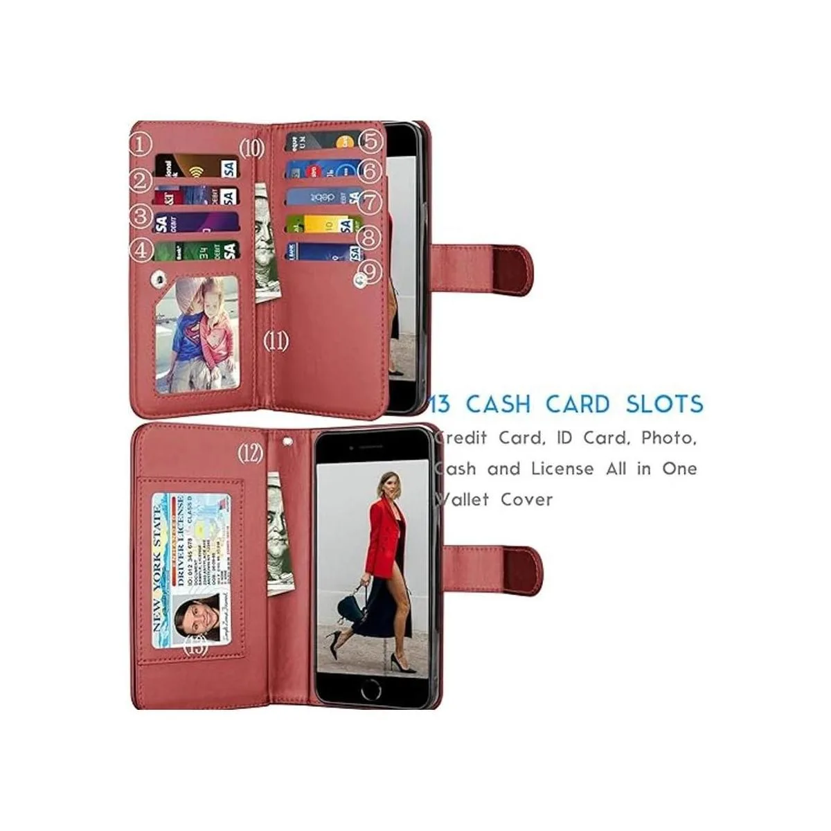 Tekcoo Funda tipo cartera para iPhone SE 2020 iPhone 7 y_2