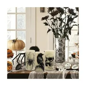 Eldnacele Velas LED parpadeantes sin llama de Halloween_4