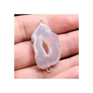 Conectores naturales de geoda de cristal drusa de ágata