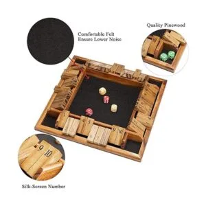 AMEROUS Juego de dados de 1 a 4 jugadores juego de_3