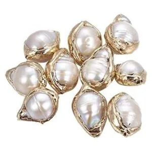 CHGCRAFT 5 cuentas de perlas barrocas naturales de 15.5