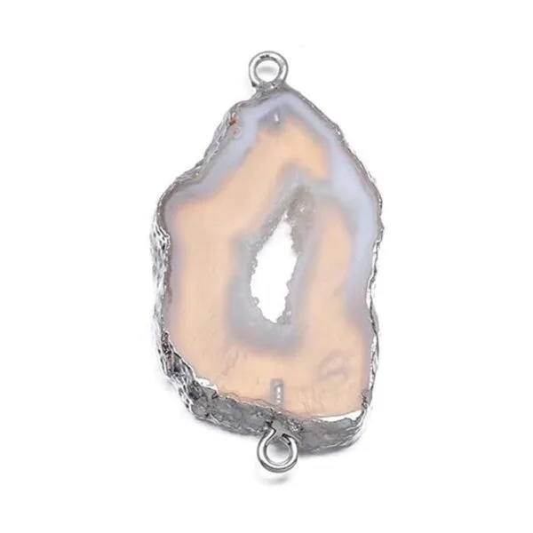 Conectores naturales de geoda de cristal drusa de ágata