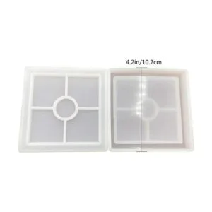 4 moldes de posavasos de silicona moldes cuadrados de