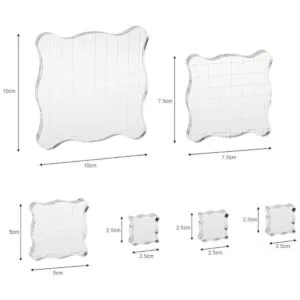 Suwimut Juego de 12 bloques de sellos acrílicos bloques