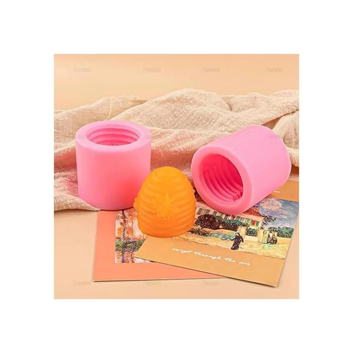 AUEAR Moldes de silicona de panal de abeja para velas