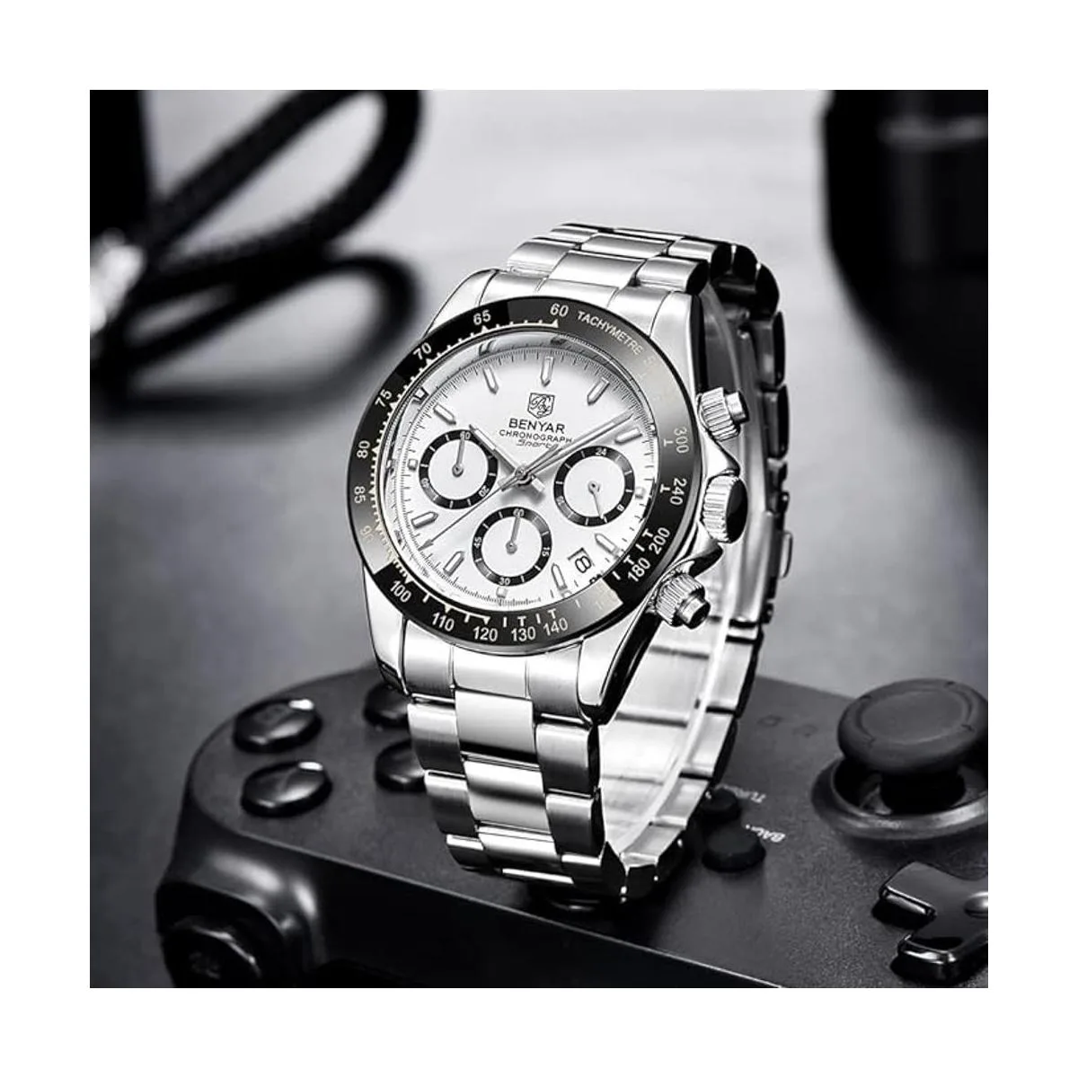 BENYAR Reloj de pulsera analógico con movimiento de_3