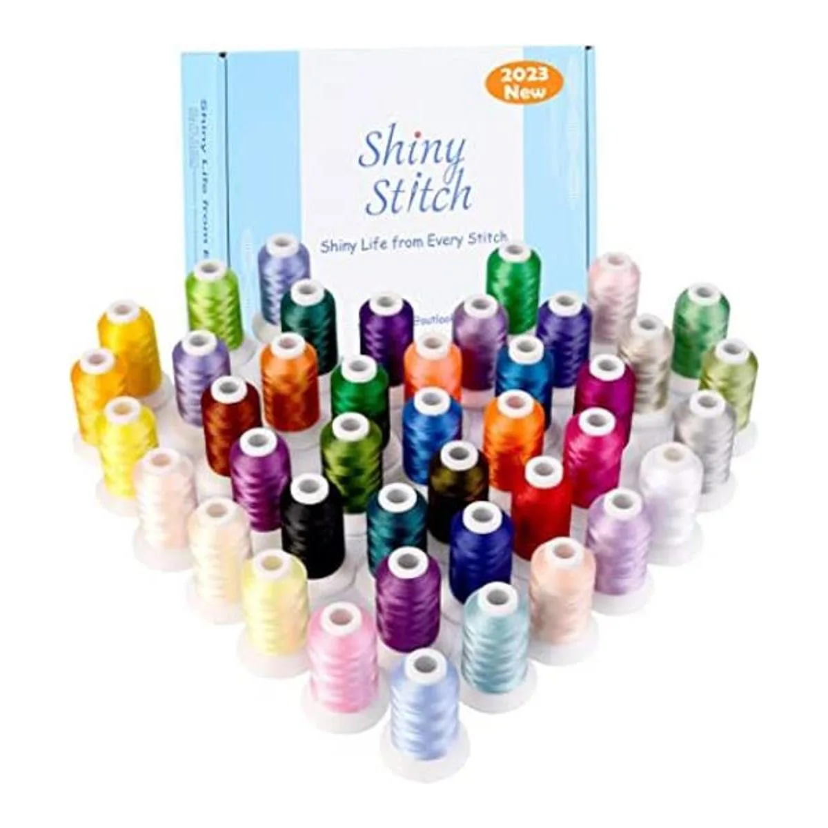 ShinyStitch Kit de hilos de máquina de bordado de_1