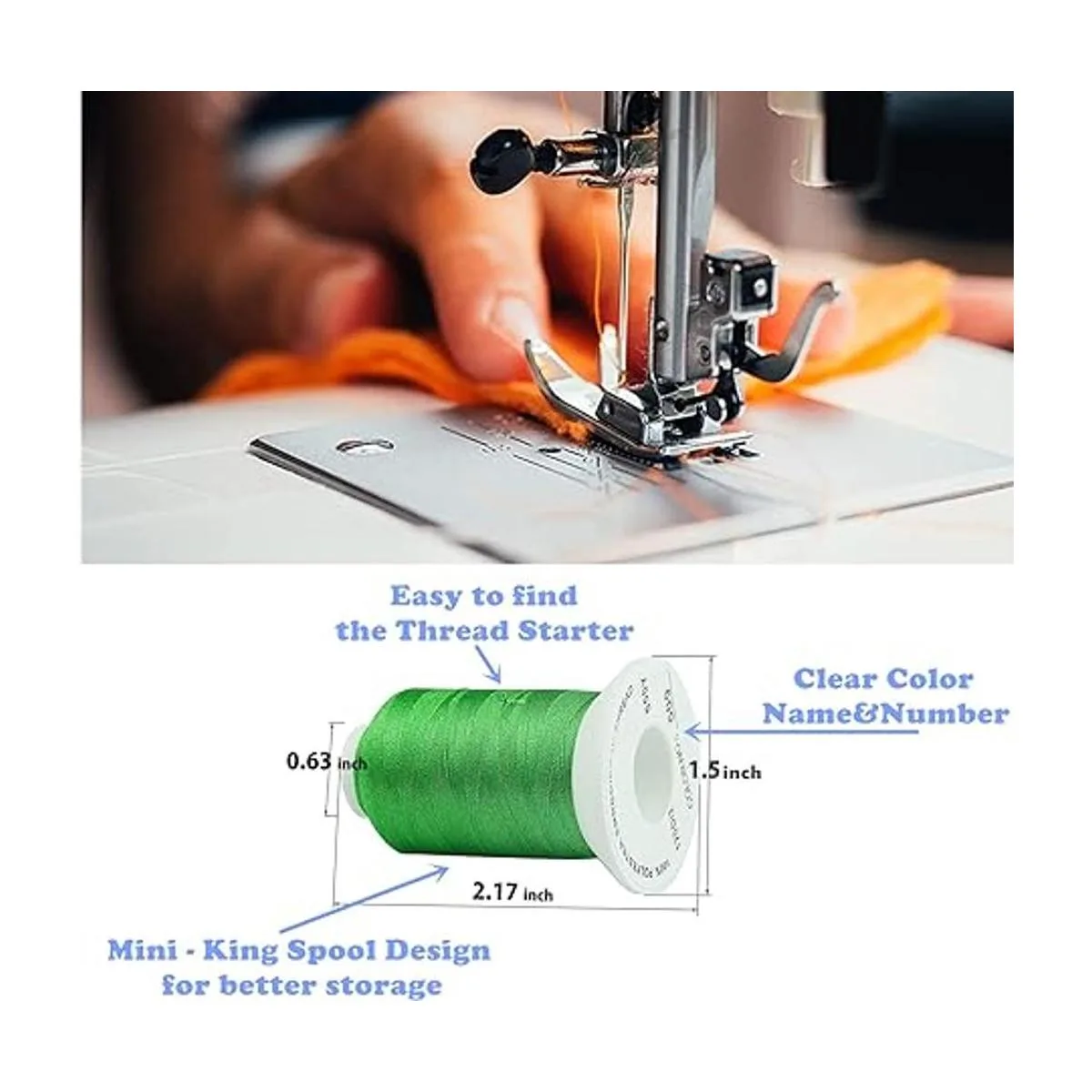 ShinyStitch Kit de hilos de máquina de bordado de_2