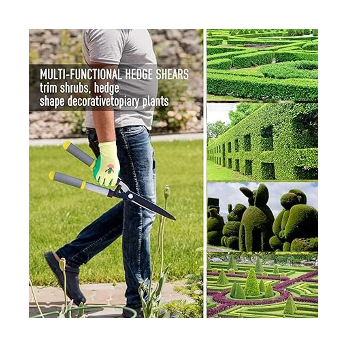 Colwelt Cortasetos de 21 pulgadas tijeras de setos para_2