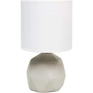Simple Designs LT2060WHT Lámpara de mesa geométrica de_1