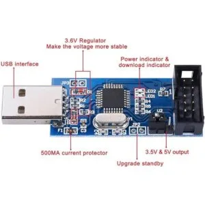 KeeYees Programador de descarga USBASP ISP con cable y_3