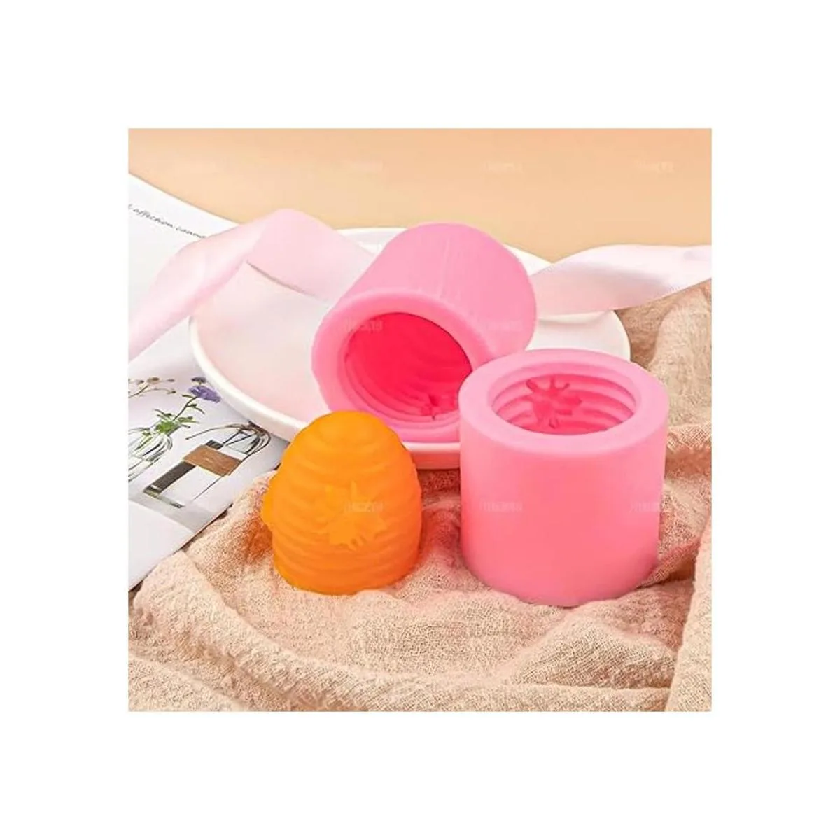 AUEAR Moldes de silicona de panal de abeja para velas