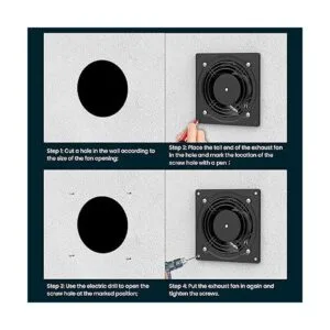 HG POWER Ventilador de escape de 6 pulgadas ventilador de