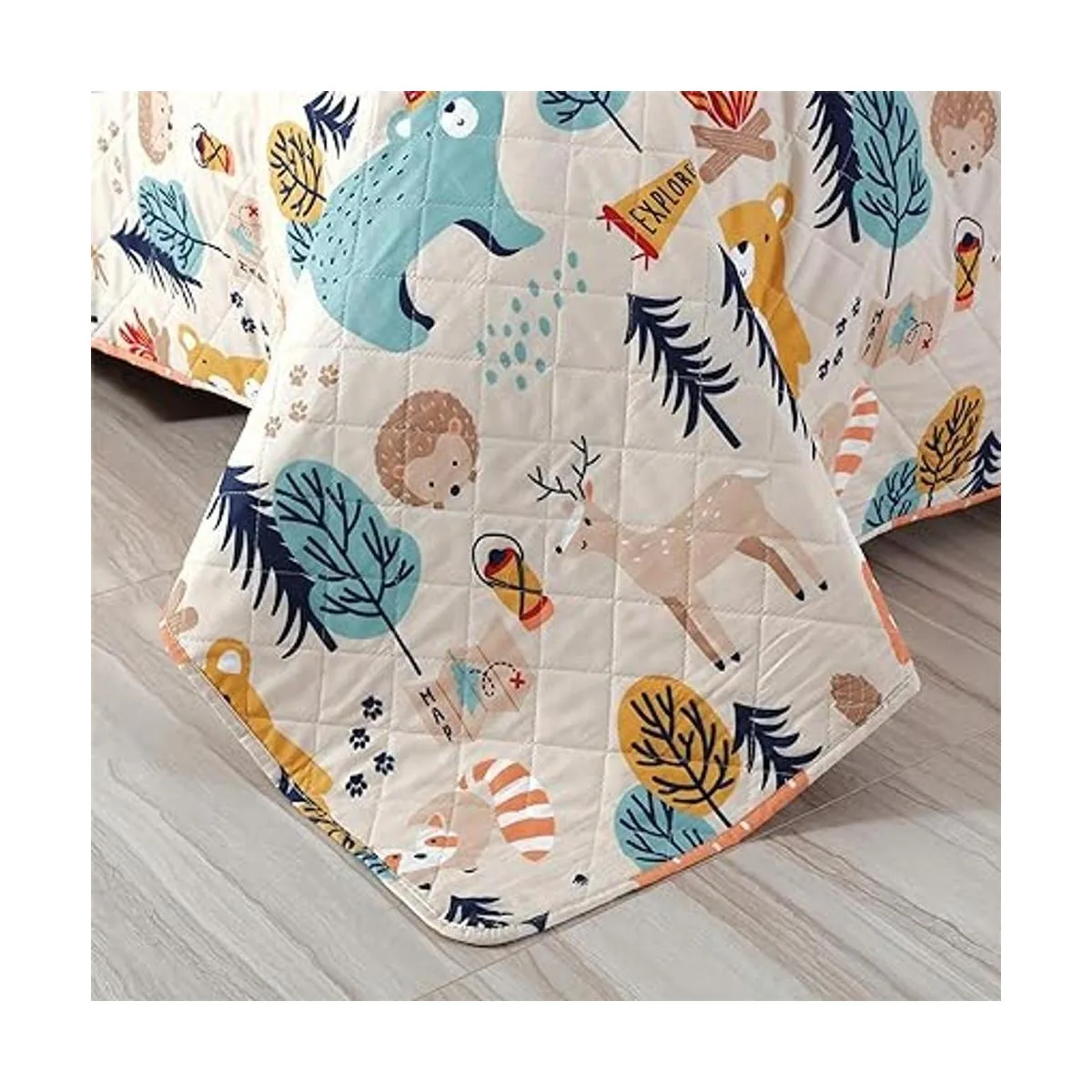 Juego de edredón de tamaño individual colcha para niños