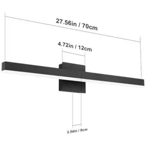 Aipsun Lámpara LED para baño moderna color negro_5