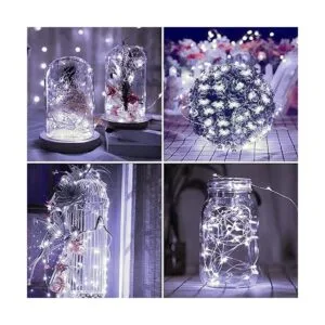 Paquete de 2 cadenas de 100 luces LED solares para_4