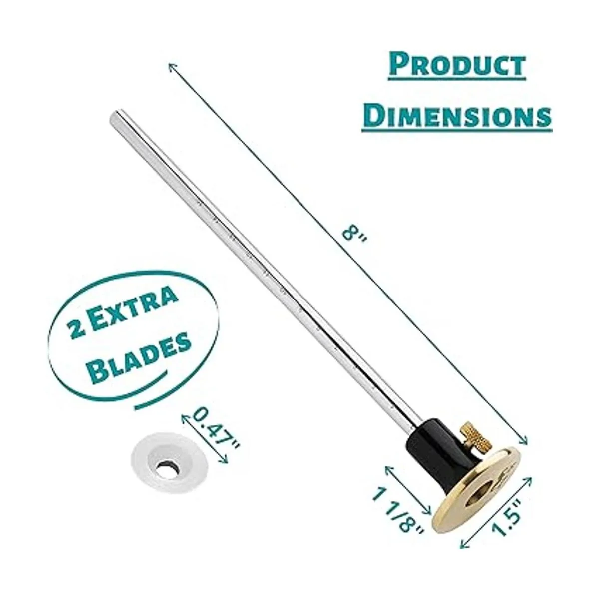 Mr. Pen Puntero de marcación de rueda 2 cuchillas