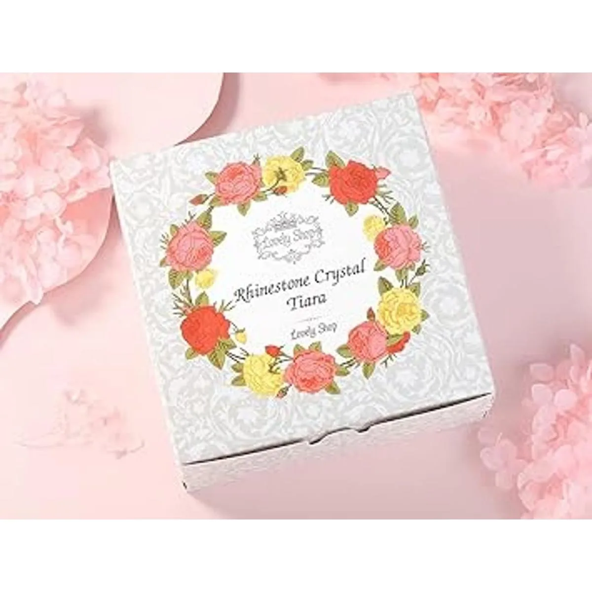 Lovelyshop Corona de tiara de corazón con diamantes de_6