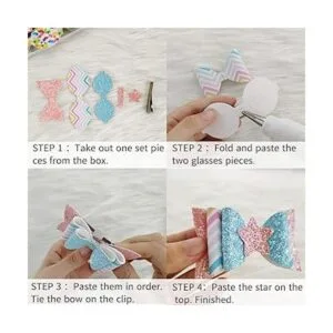 AOUXSEEM Kit de lazos de pelo de piel sintética con piezas_4