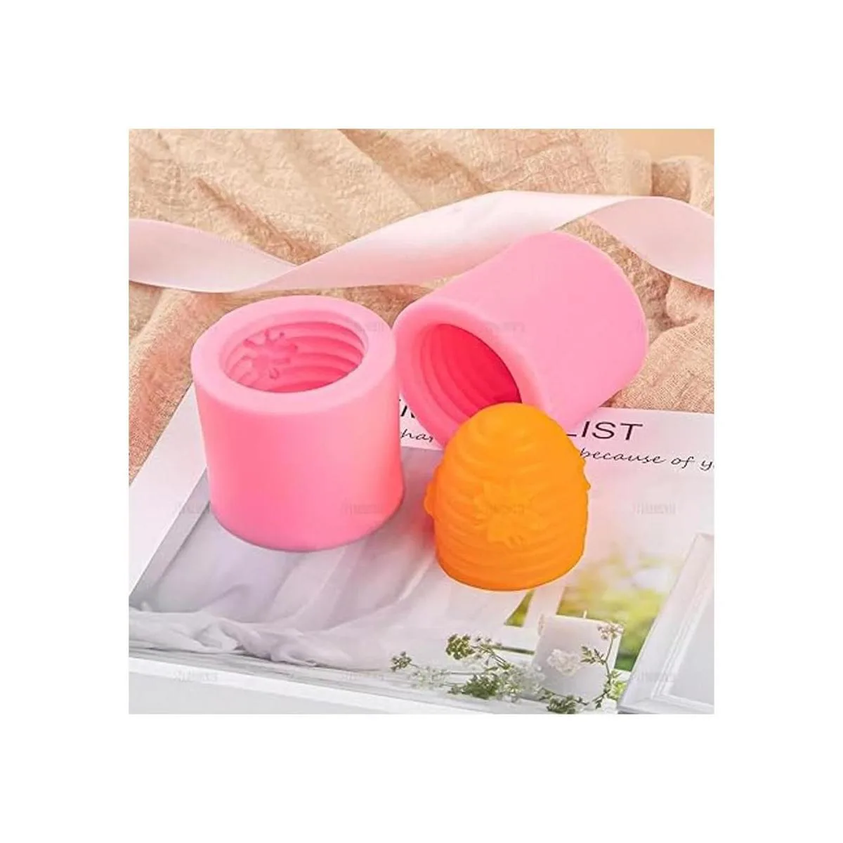 AUEAR Moldes de silicona de panal de abeja para velas