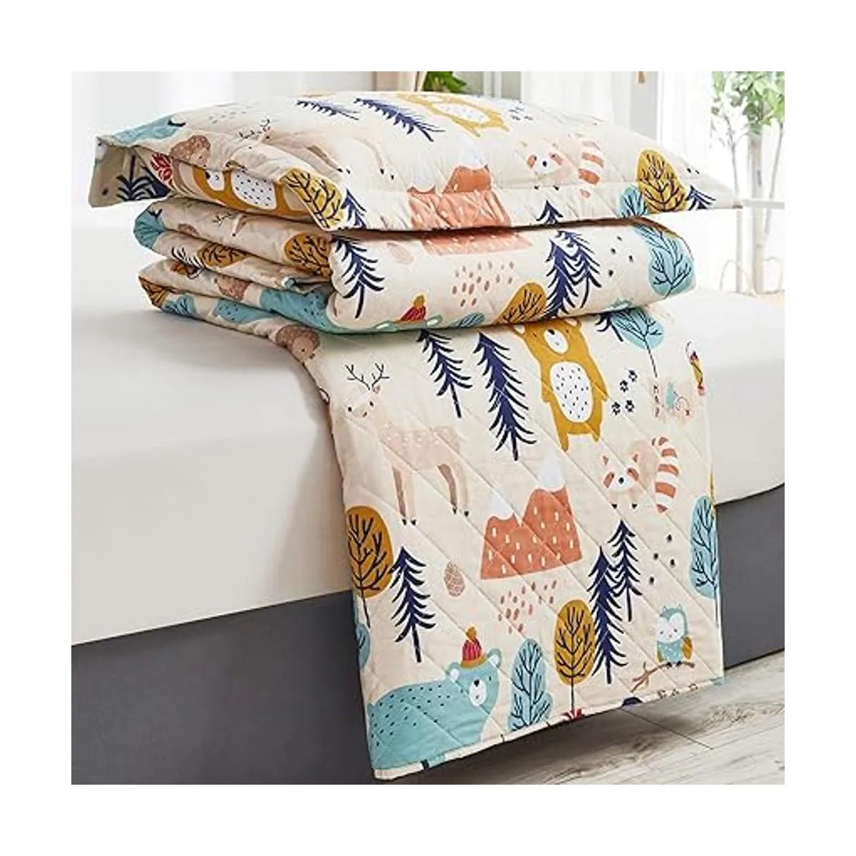 Juego de edredón de tamaño individual colcha para niños