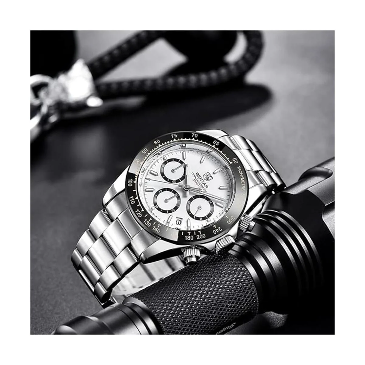 BENYAR Reloj de pulsera analógico con movimiento de_4