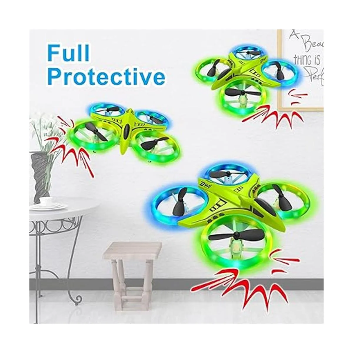 Dwi Dowellin Mini dron de 4.9 pulgadas para niños con_2