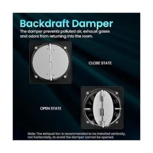 HG POWER Ventilador de escape de 6 pulgadas ventilador de