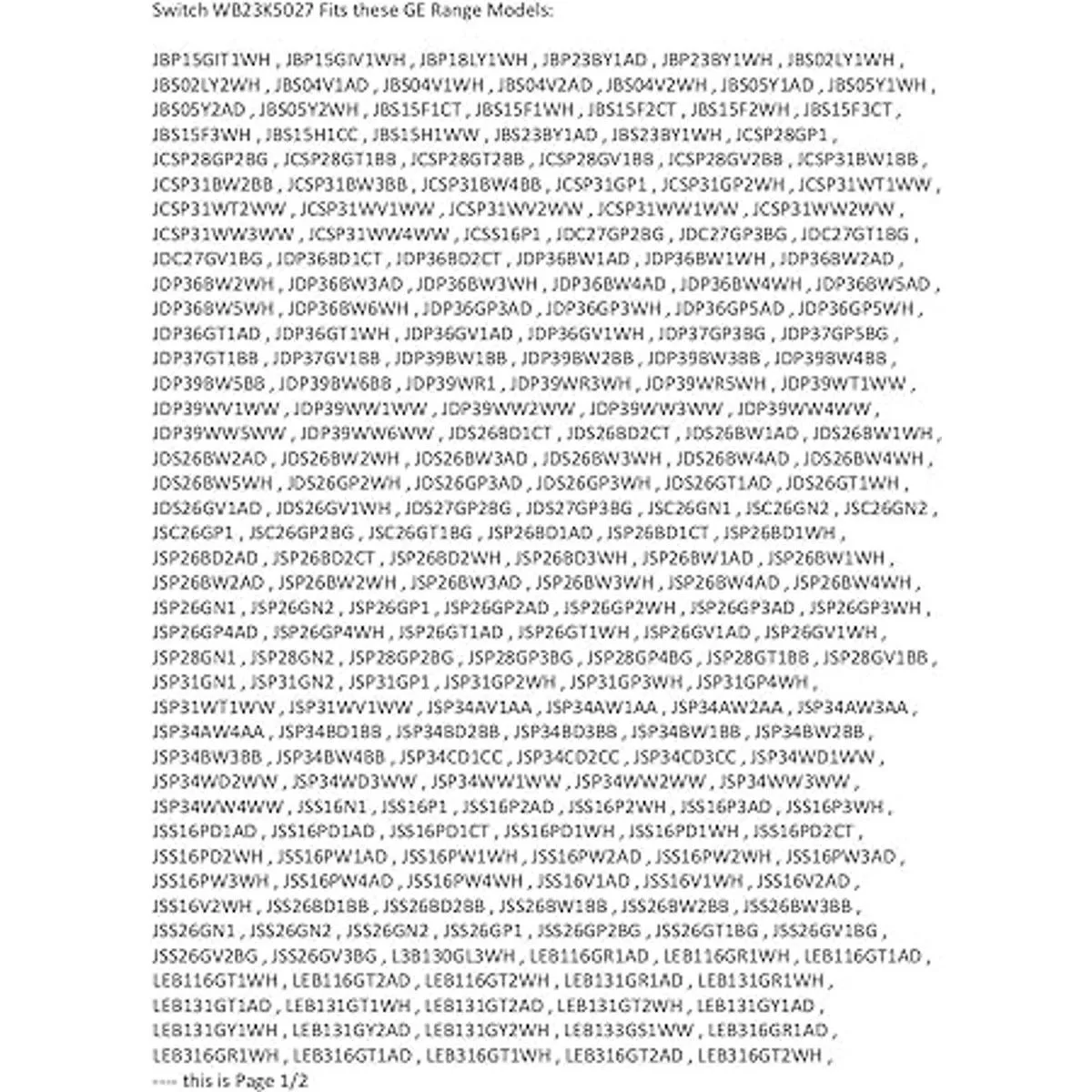 Interruptor de gama OEM WB23K5027_6