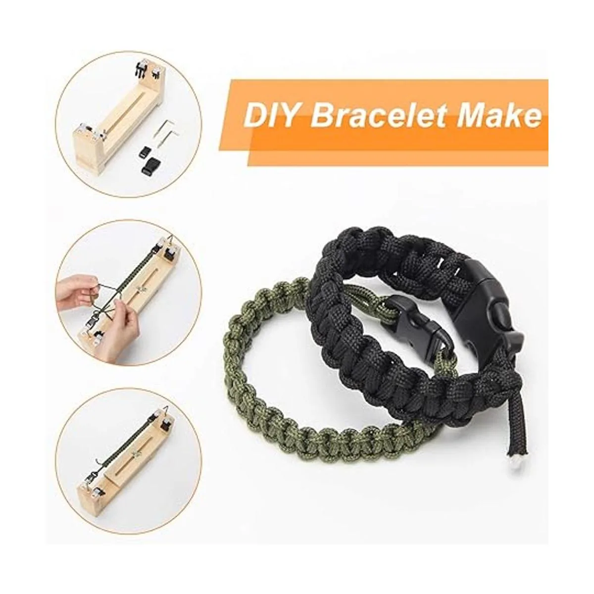 Ahier Pulsera de paracord para pulsera longitud