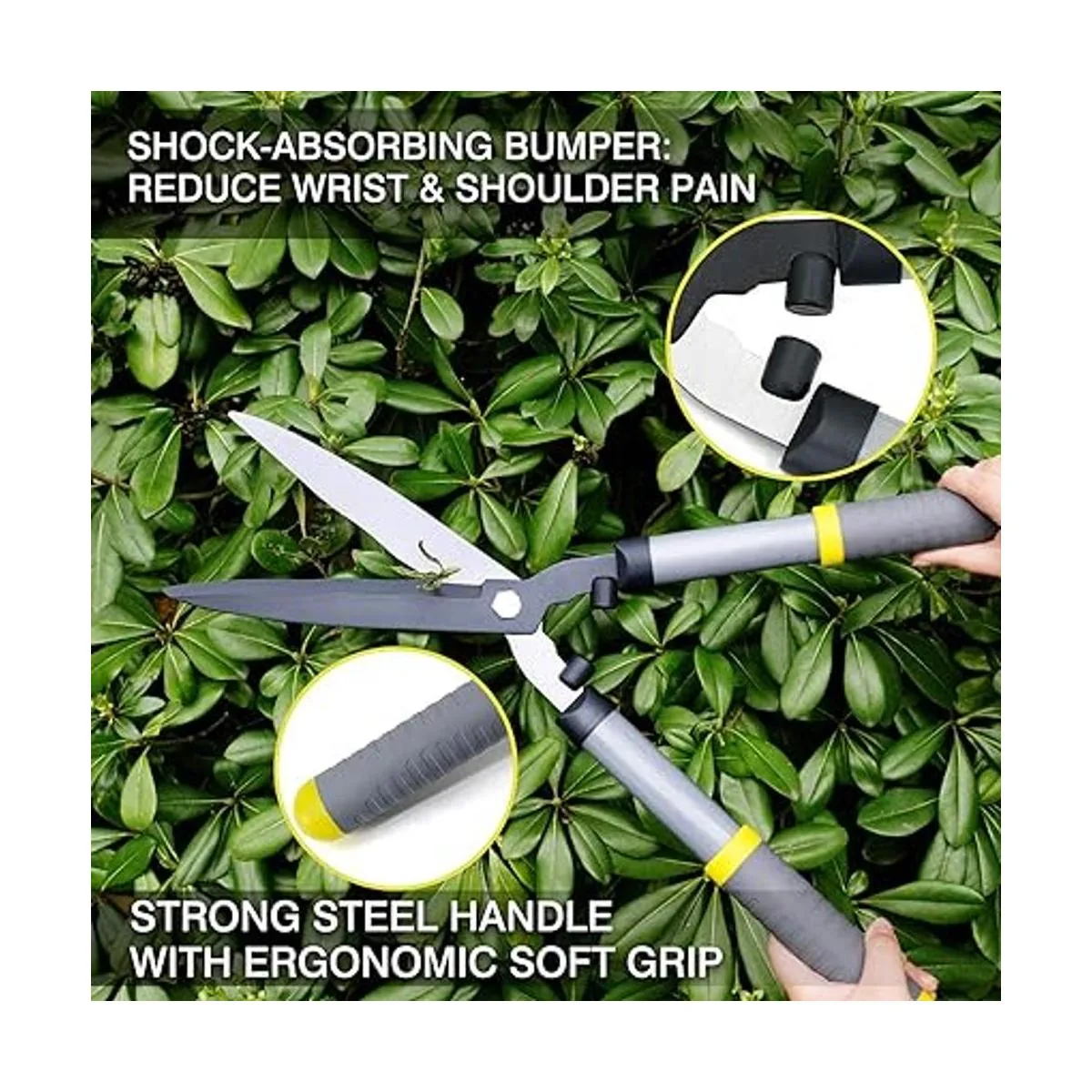 Colwelt Cortasetos de 21 pulgadas tijeras de setos para_5