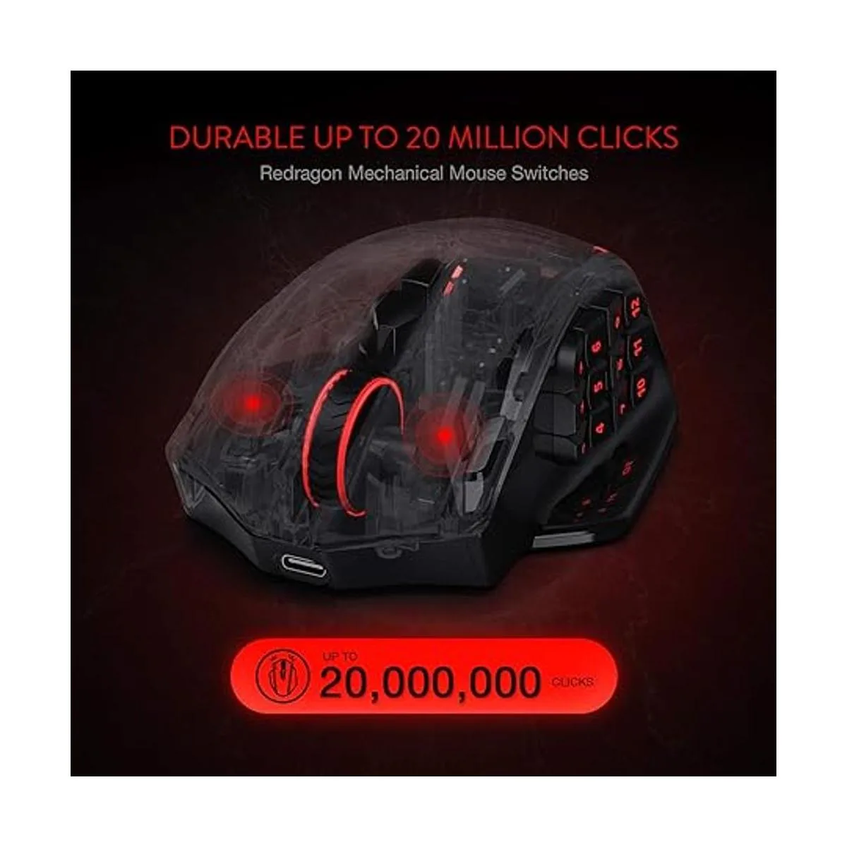 Redragon M913 Impact Elite Mouse inalámbrico para juegos_6