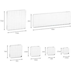 Suwimut Juego de 12 bloques de sellos acrílicos bloques