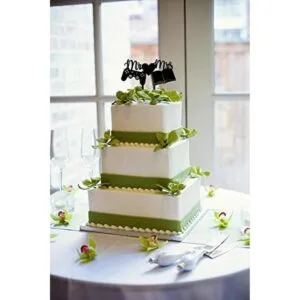 Mr Mrs Decoración para tarta de boda con tapete y libro_5