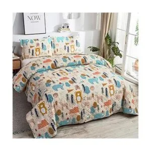 Juego de edredón de tamaño individual colcha para niños