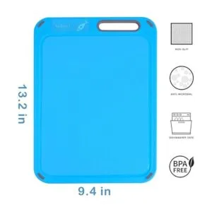 Tabla de cortar de plástico juego de 4 con soporte de