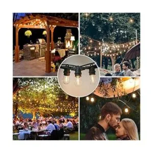 Bombilla LED S14 inastillable e impermeable guirnalda de