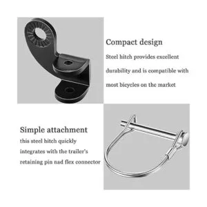 Boao 2 juegos de acoplador de enganche de bicicleta Burley_3