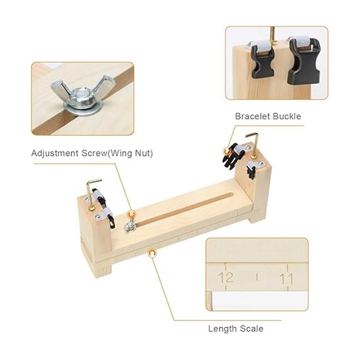 Ahier Pulsera de paracord para pulsera longitud